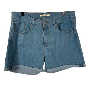 Denim Levi's Mid Length Shorts Cuffed Stretch 31 Womens‎ Casual Summer